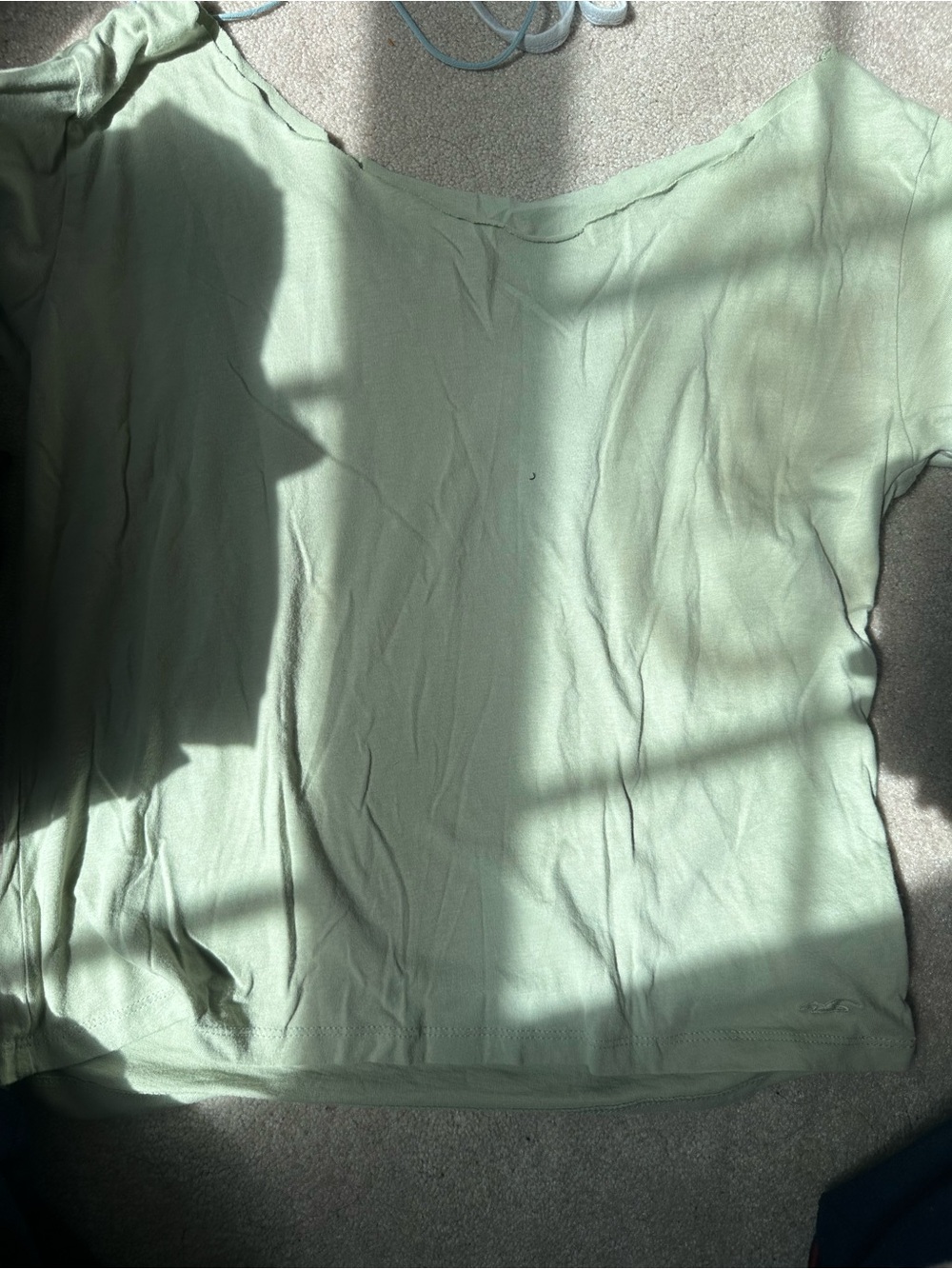 Brandy Melville Sage Green Short-Sleeve Scoop Neck Tee